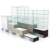 Стеклянные витрины и прилавки